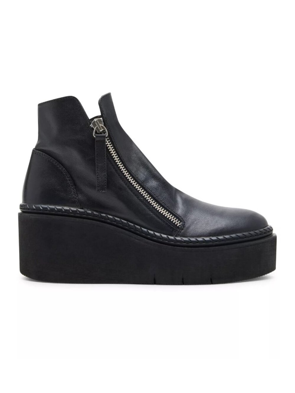 Steve Madden Drift Leather Platform Moto Boots Black Size 7 NWT - Picture 2 of 6